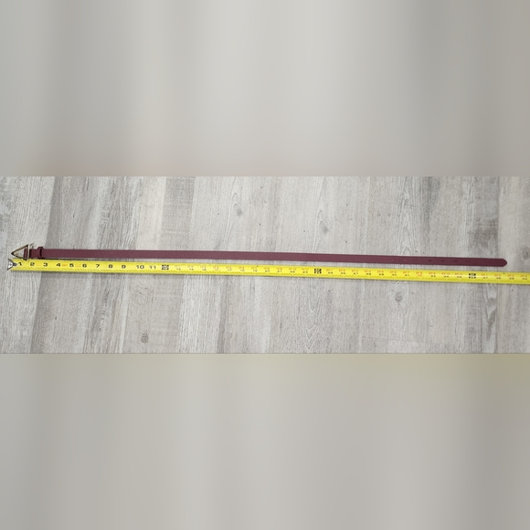 Lauren Conrad Burgundy and Gold Belt Slim Designs Small - Picture 4 of 4
